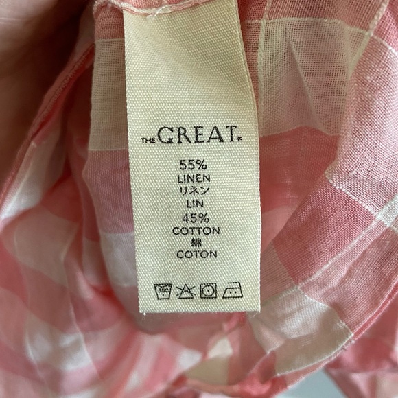 The Great. The Garland top on pink gingham - Picture 9 of 10
